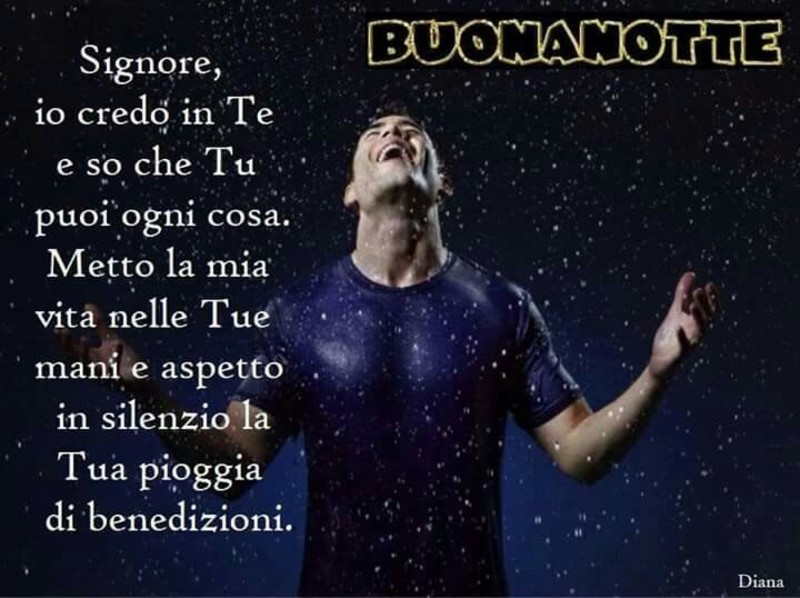 Immagini Buonanotte pioggia di Benedizioni 3727