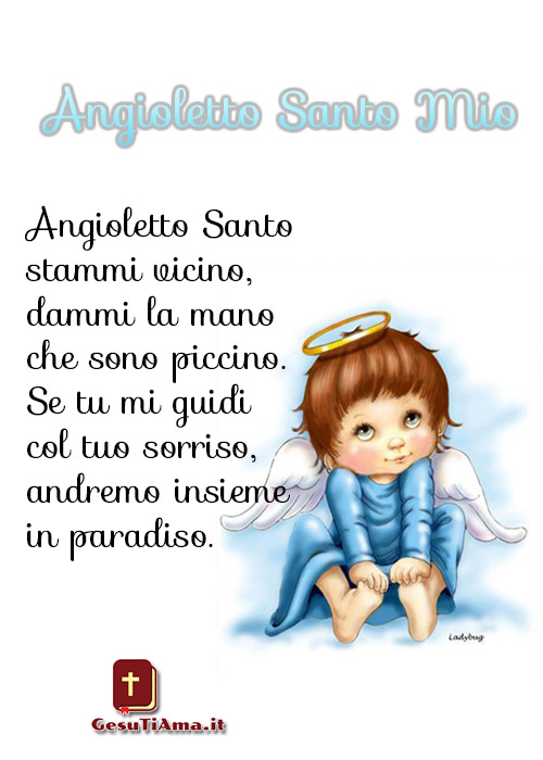 Angioletto Santo Mio le più belle preghiere per i bimbi