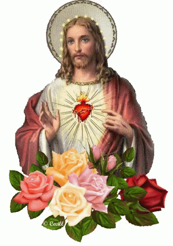 Gesù con le rose gif per credenti