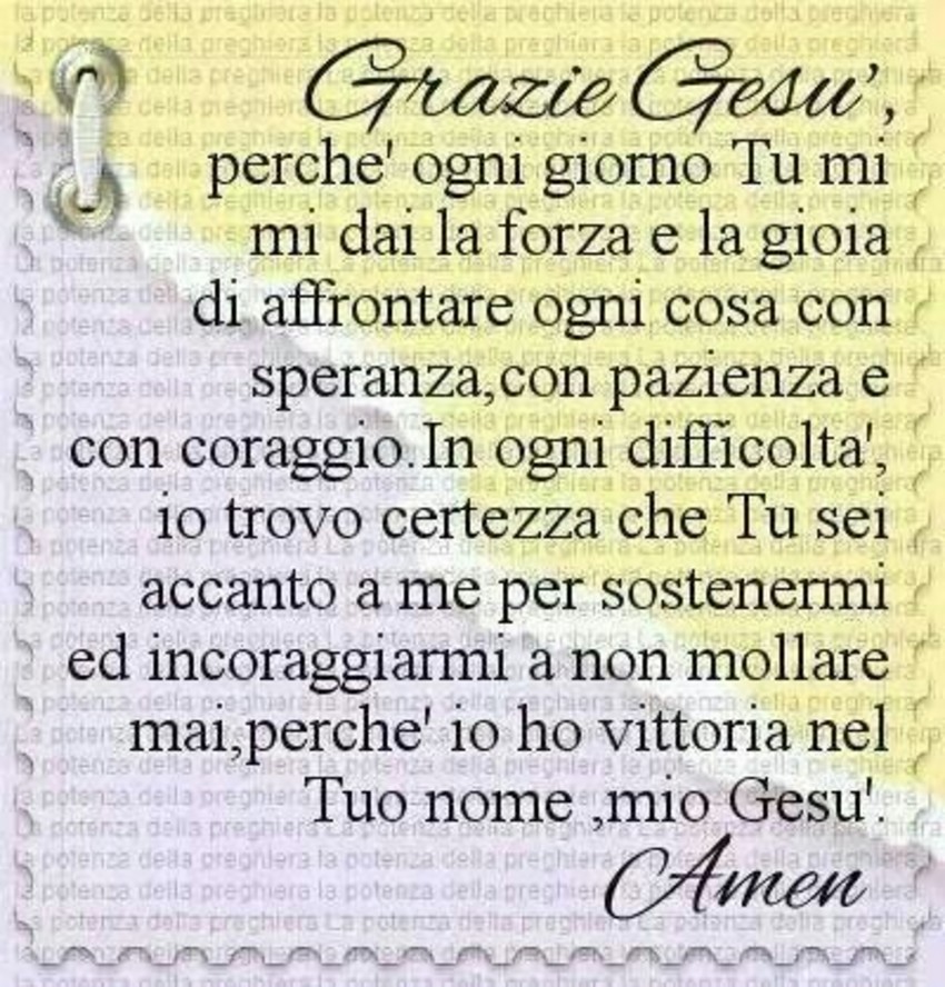 Grazie Gesù Amen immagini a Preghiera