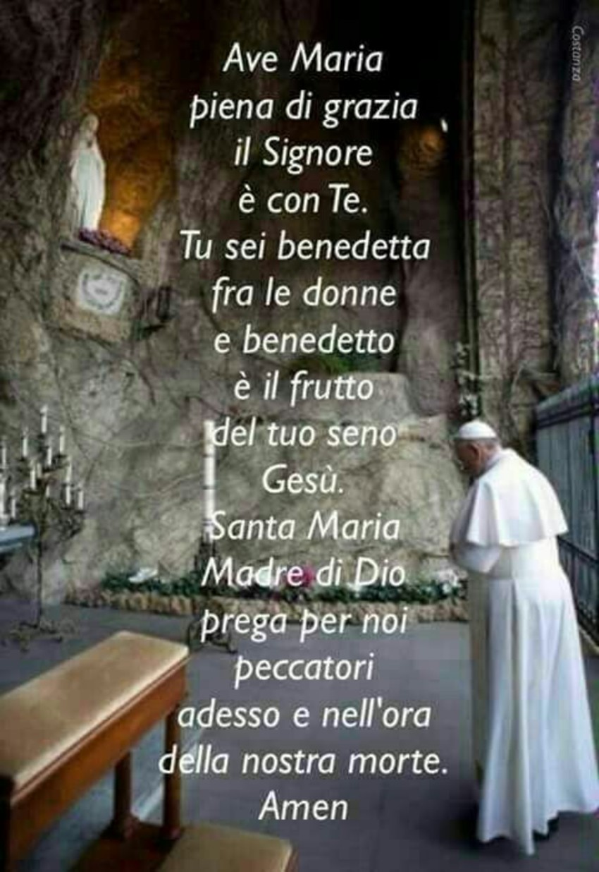 Immagini Preghiere Ave Maria con Papa Francesco