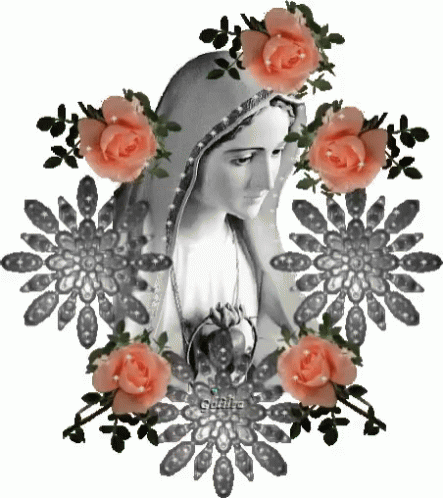 La Madonna con le rose immagini GIF bellissime
