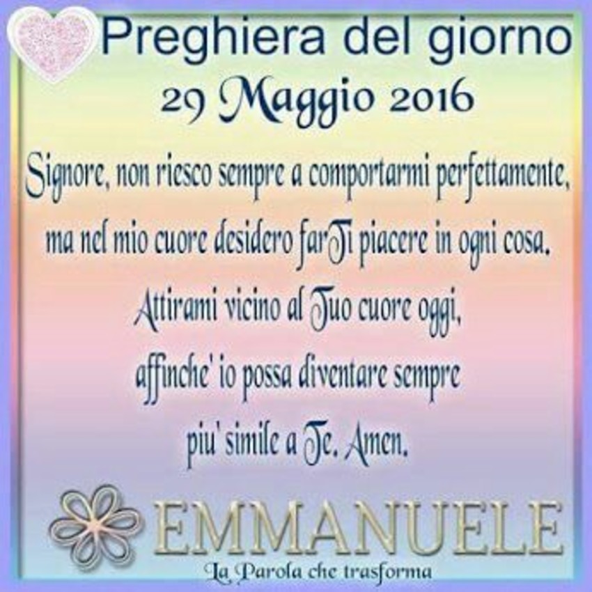 La Preghiera del giorno