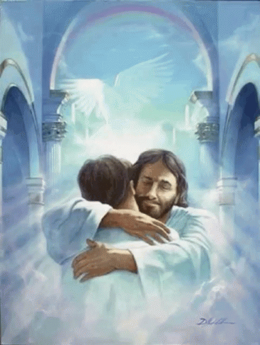L'abbraccio di Gesù immagini GIF da condividere su Facebook