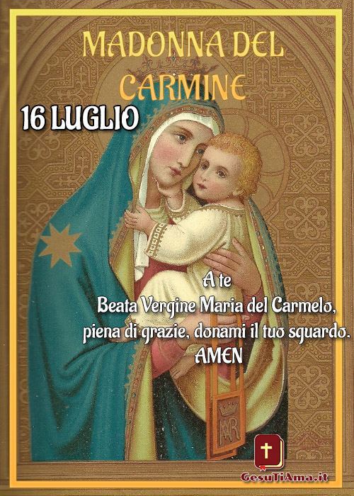 Madonna del Carmine con frase belle immagini religiose