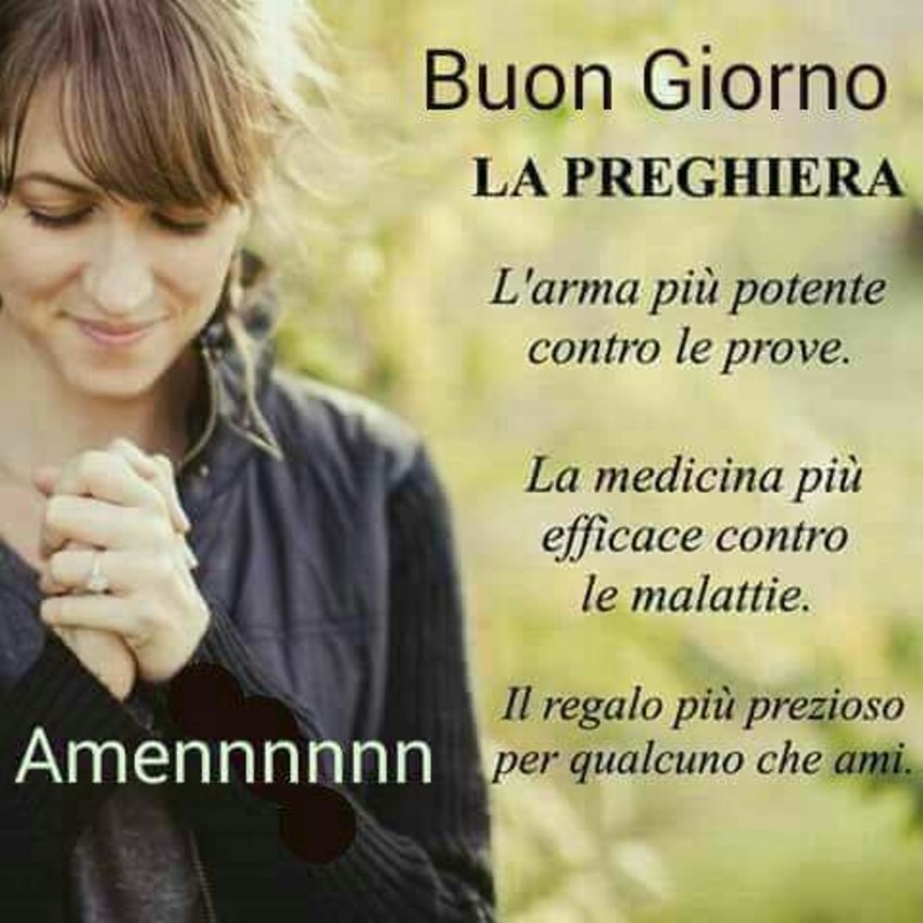 Buongiorno con preghiera frase