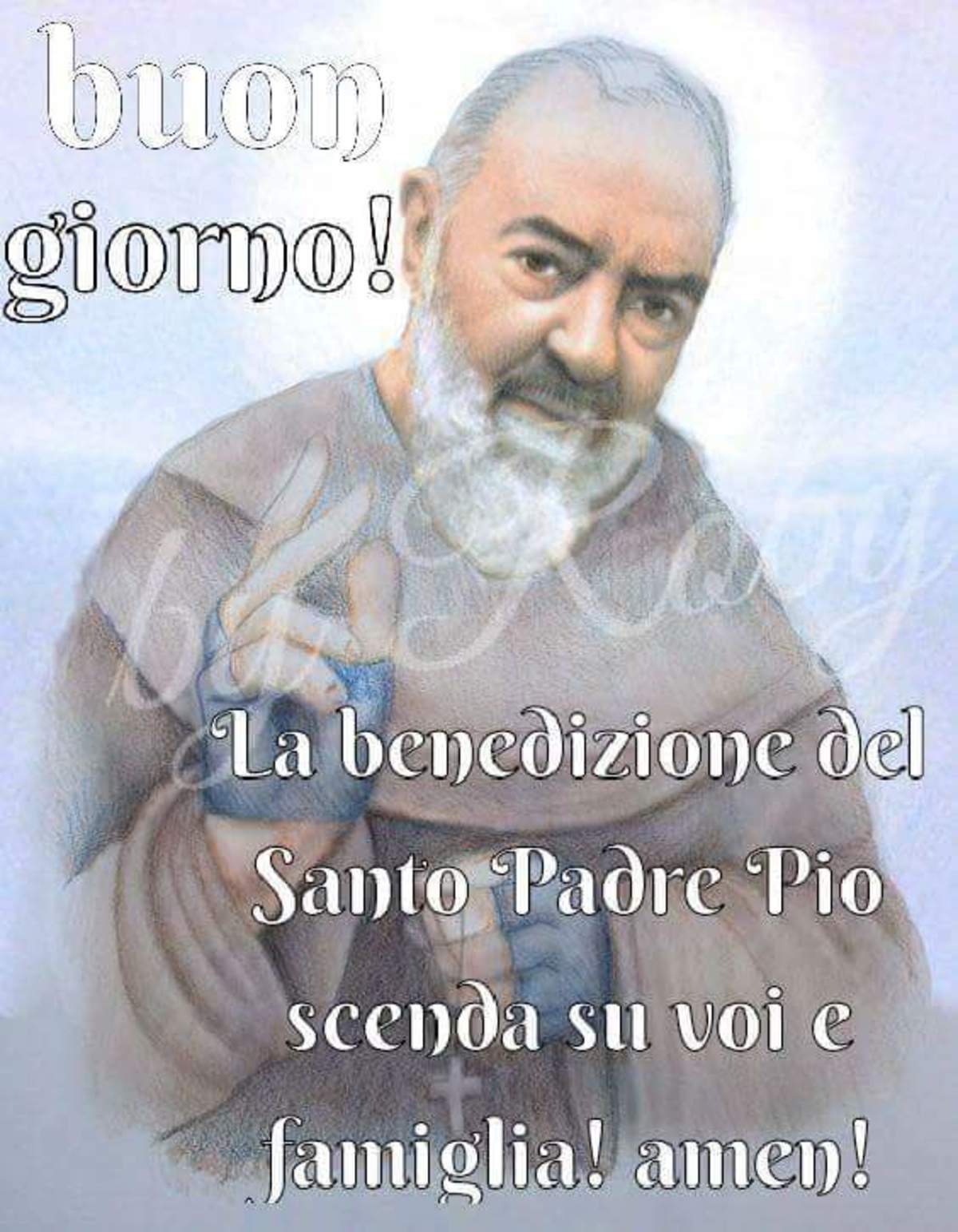 Buongiorno immagini religiose Padre Pio