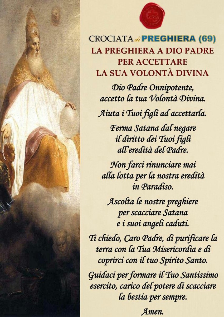 La Preghiera a Dio Padre per accettare la sua volontà divina