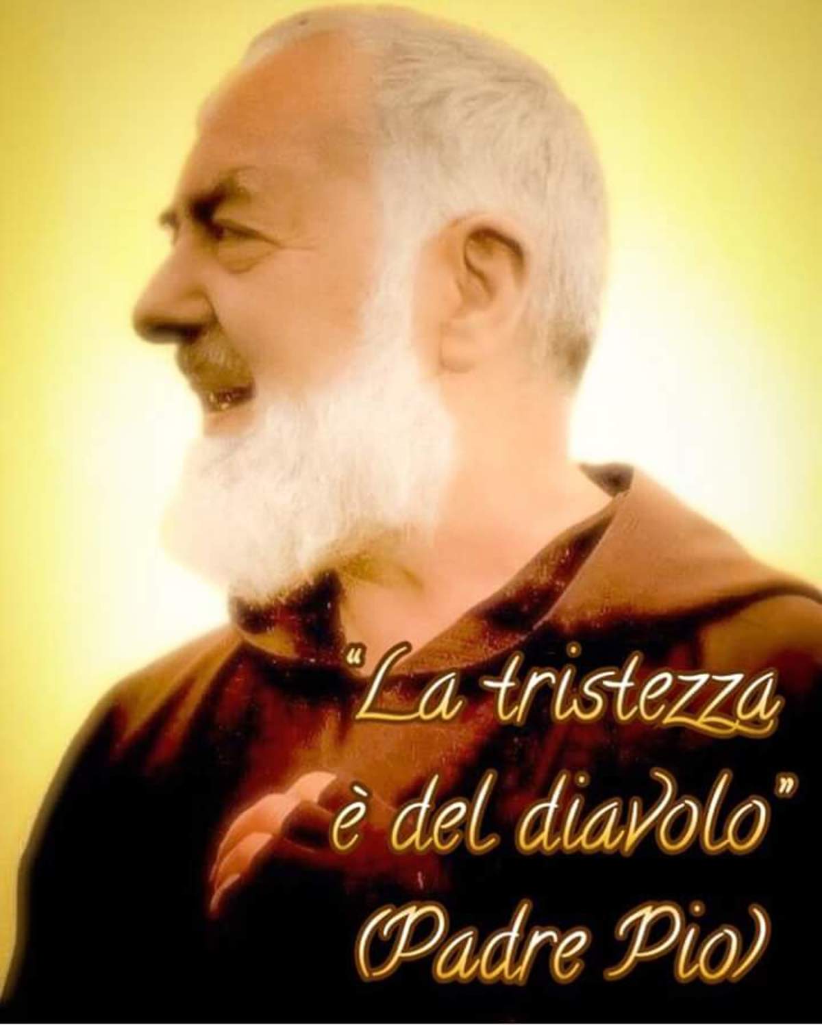 La tristezza è del diavolo frasi Padre pio