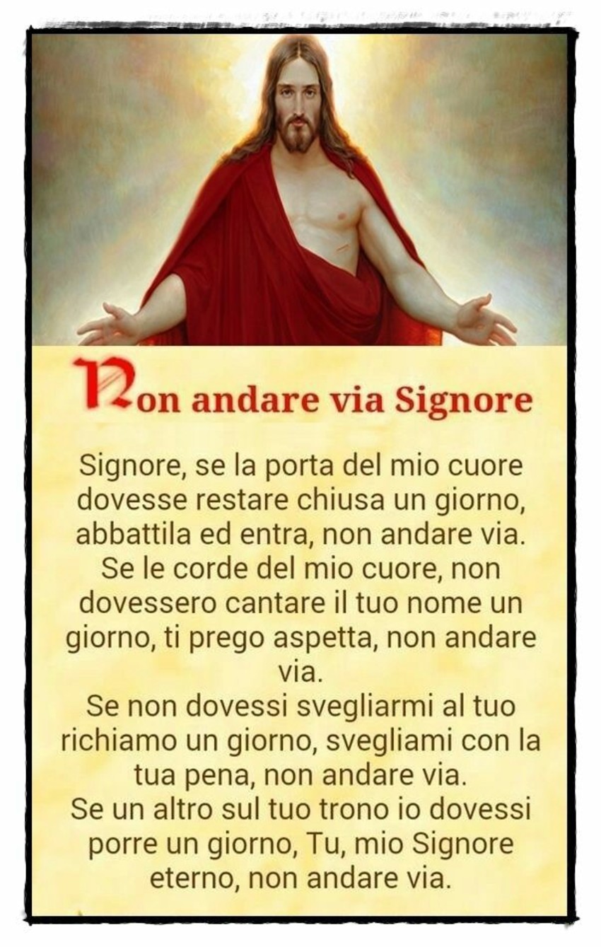 Non andare via Signore immagini Preghiere Cattoliche