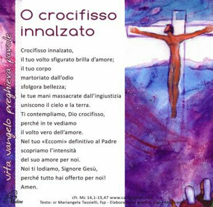 O Crocifisso innalzato immagini Preghiere da mandare