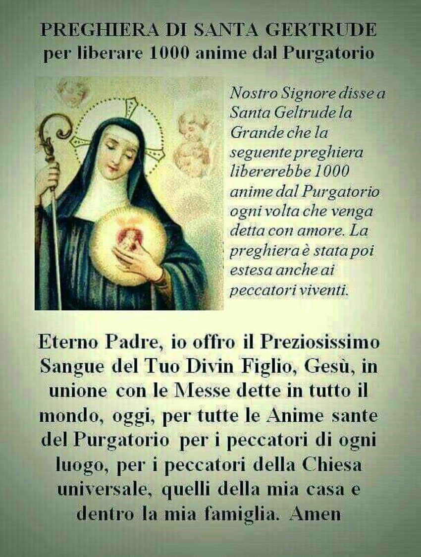 Preghiera di Santa Gertrude