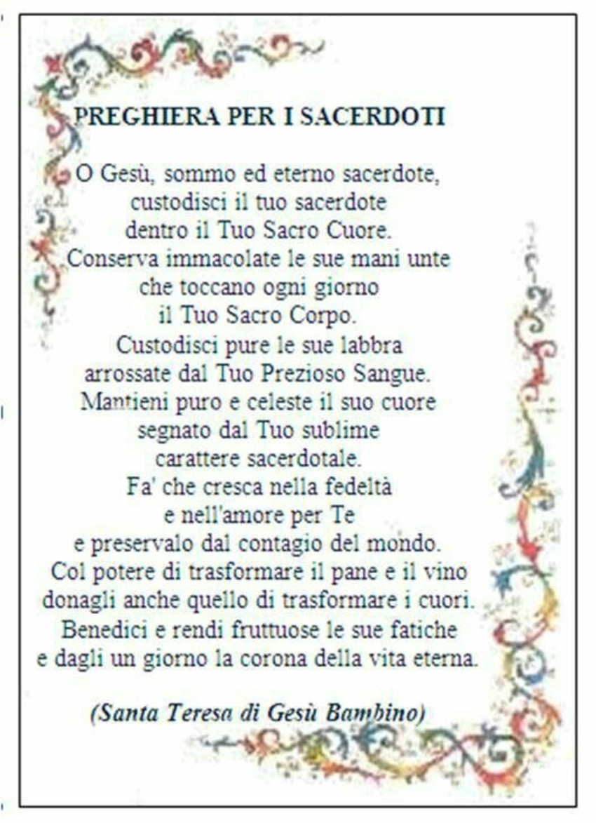 Preghiera per i Sacerdoti