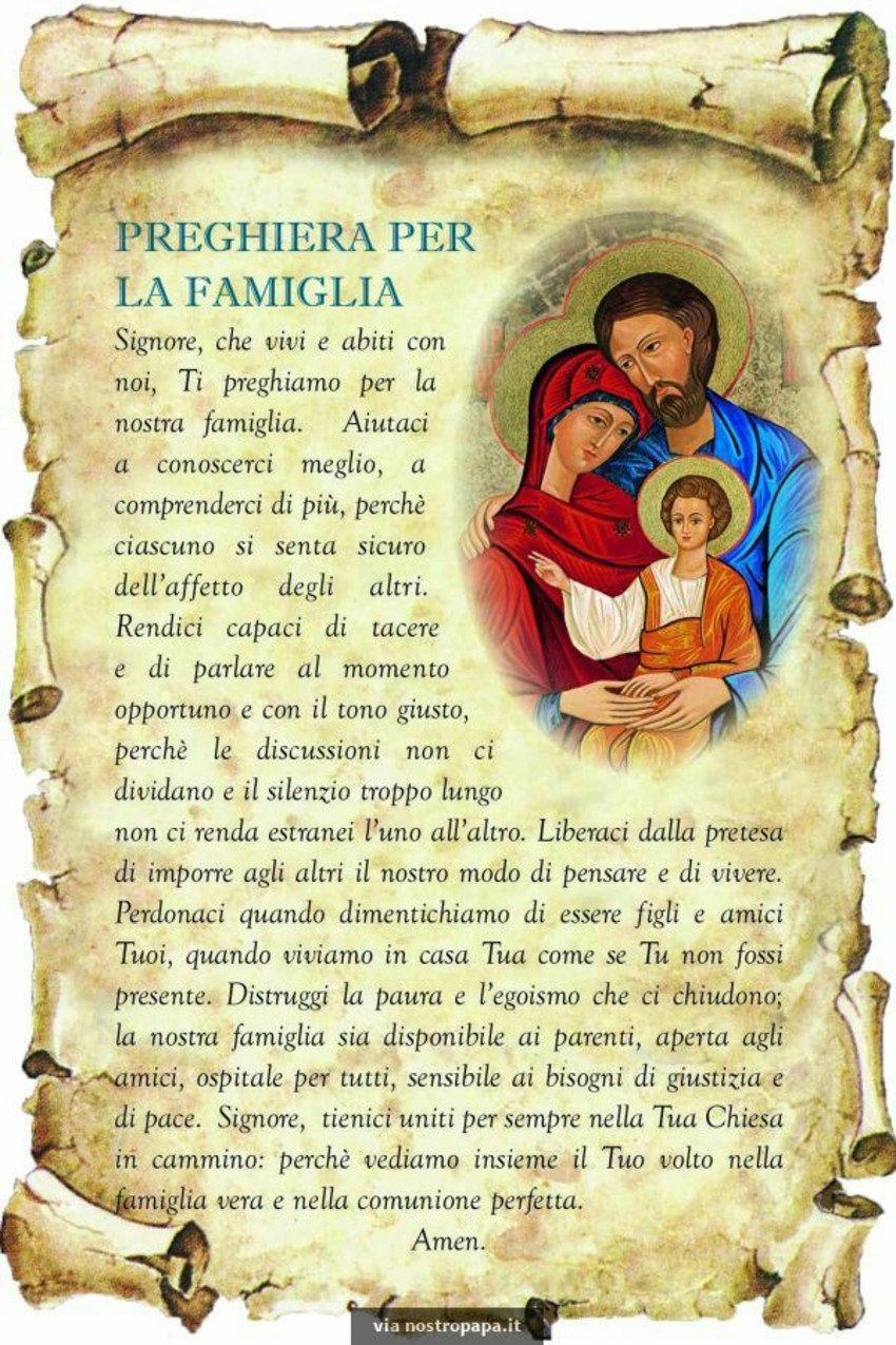 Preghiera per la famiglia