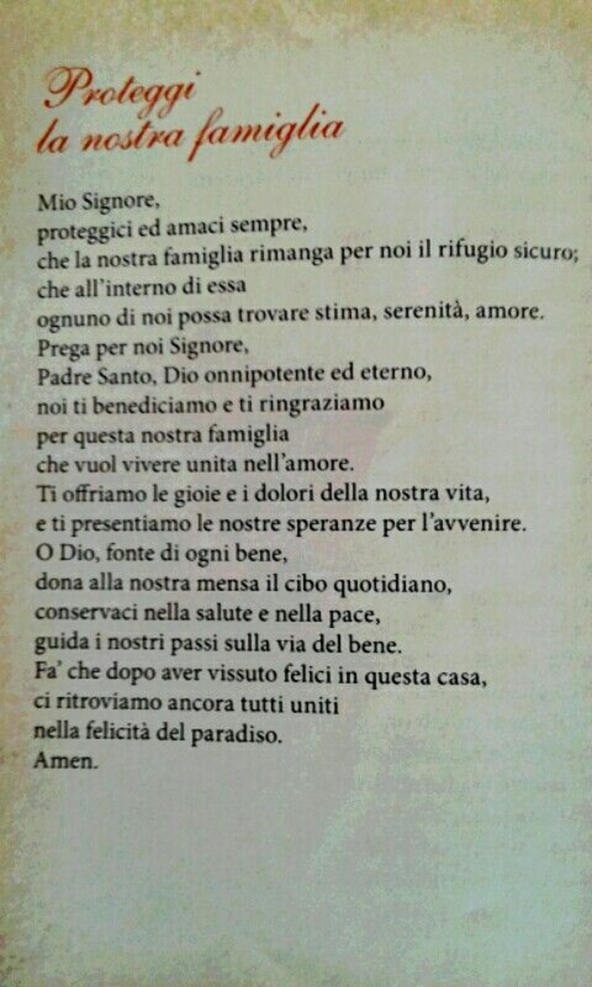 Proteggi la nostra Famiglia immagini Preghiere