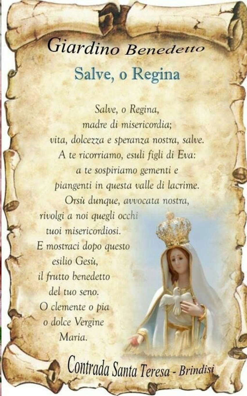 Salve o Regina Preghiere a immagine da mandare