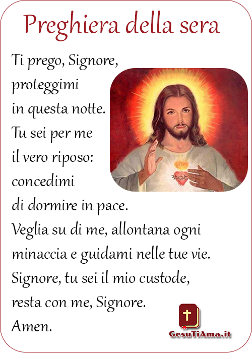 Signore Proteggimi Preghiere Della Sera Immagini Religiose Gesutiama It