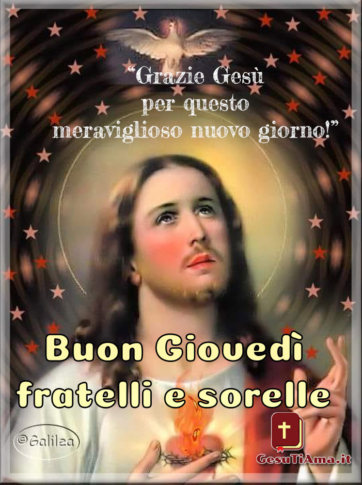 Buon Giovedì con Gesù immagini religiose nuove