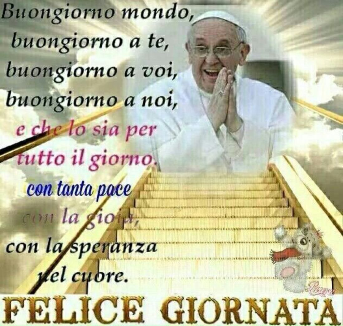 Immagini Buongiorno col Papa Francesco