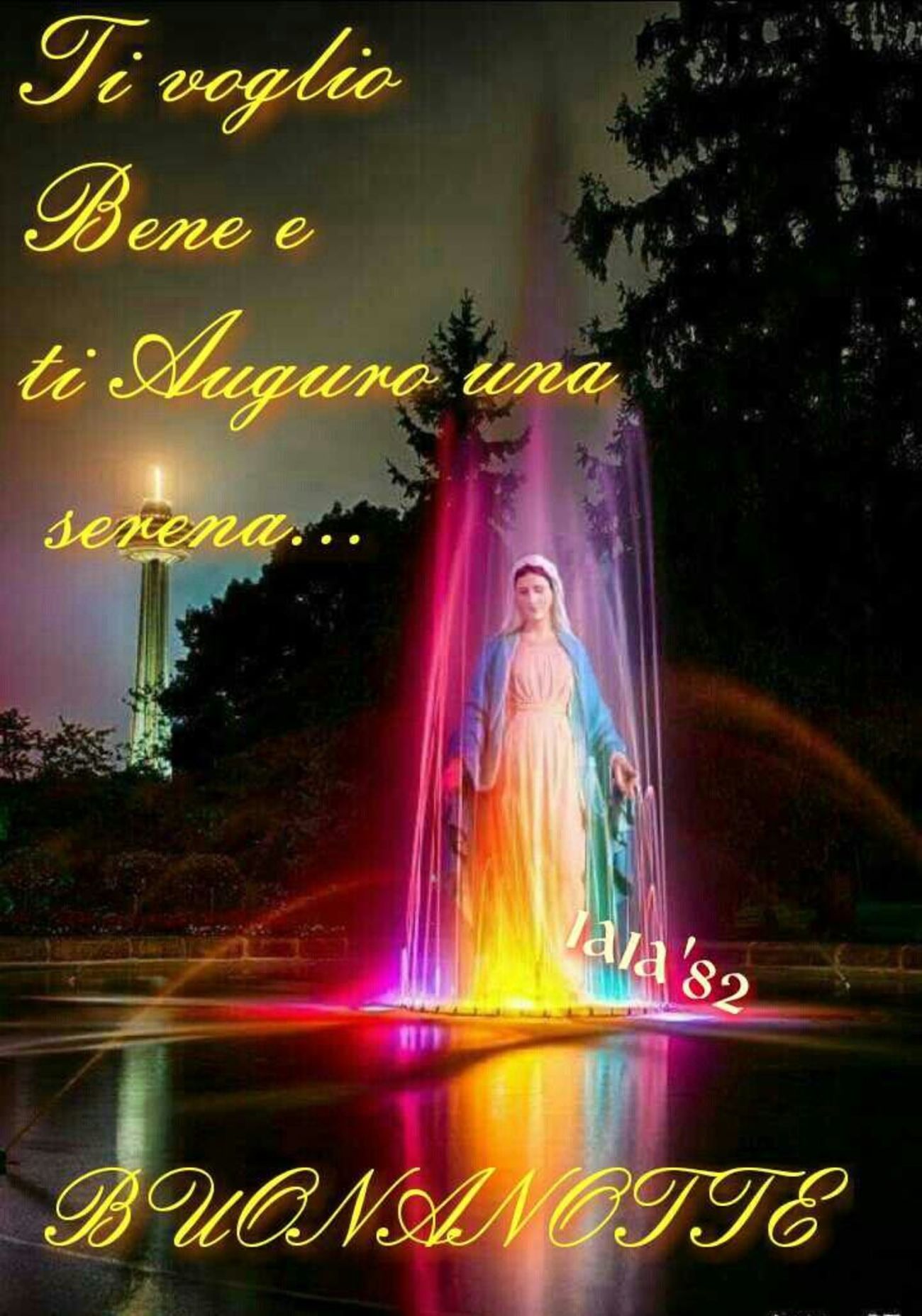 Buonanotte la Madonna vi protegga