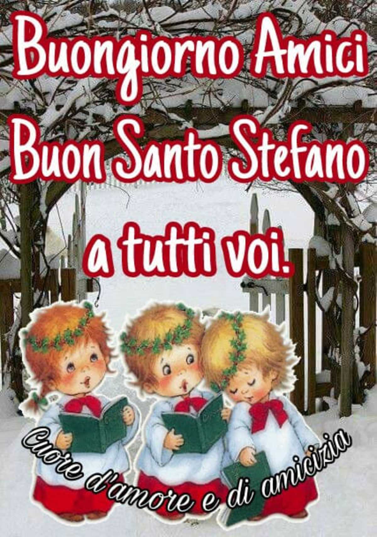 Buongiorno e Buon Santo Stefano religioso