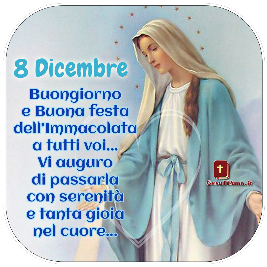 Immagini religiose per auguri Festa dell'Immacolata