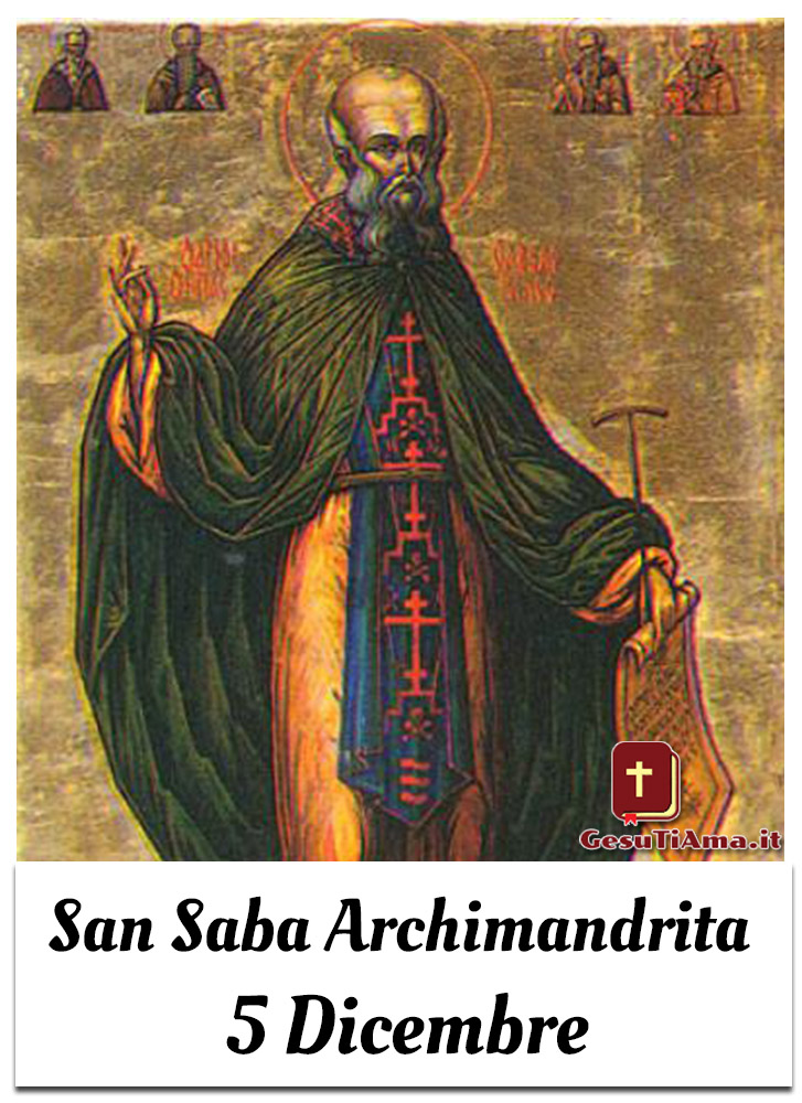 San Saba Archimandrita 5 Dicembre foto di Santi e Beati