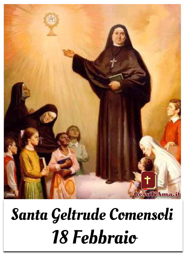 Santa Geltrude Comensoli 18 Febbraio