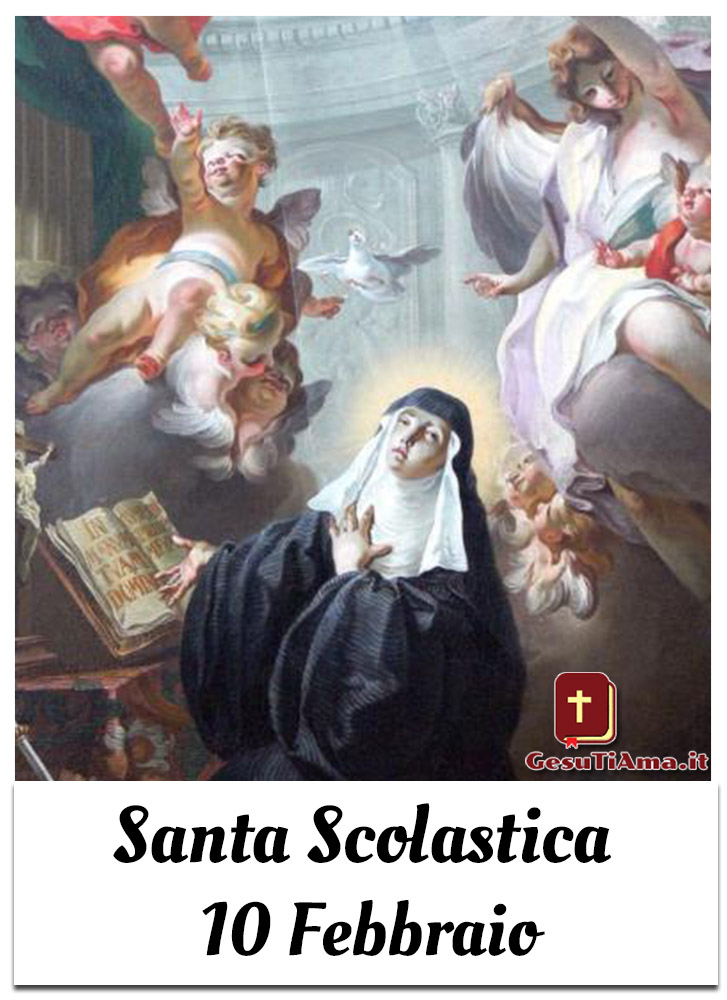 Santa Scolastica 10 Febbraio immagini cristiane