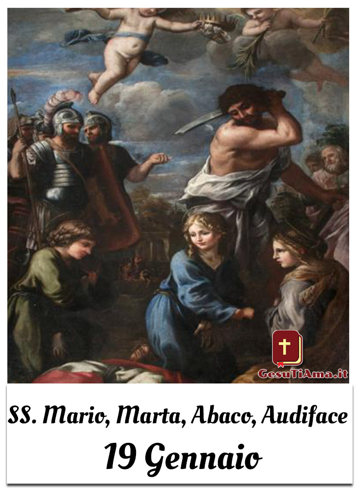 Santi Mario Marta Abaco e Audiface 19 Gennaio