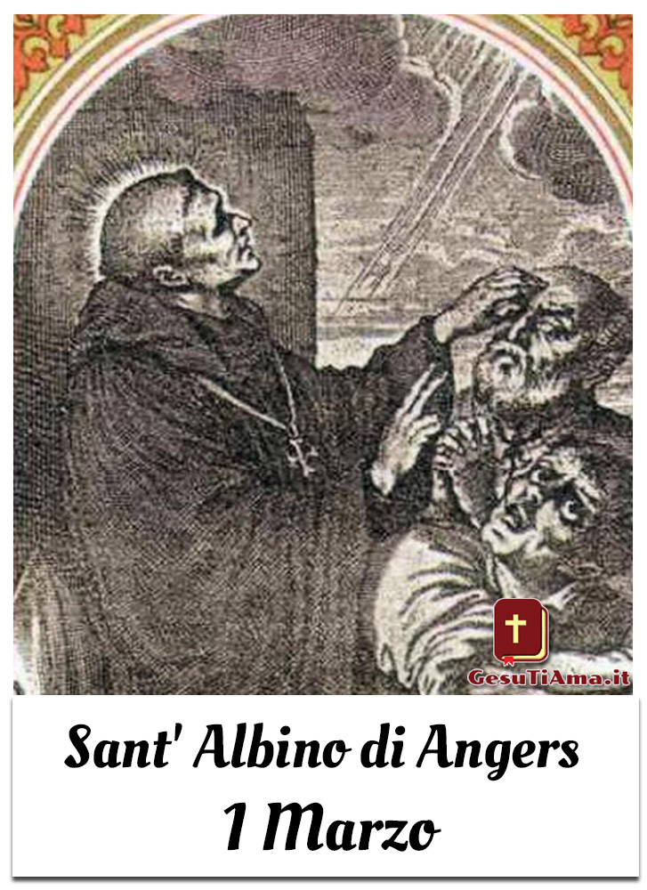 Sant' Albino di Angers 1 Marzo immagini religiose