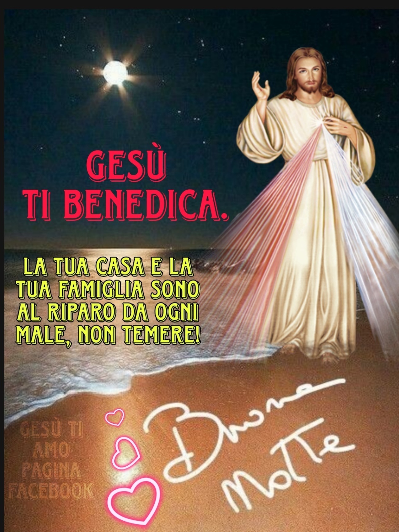 Gesù ti benedica Buona Notte